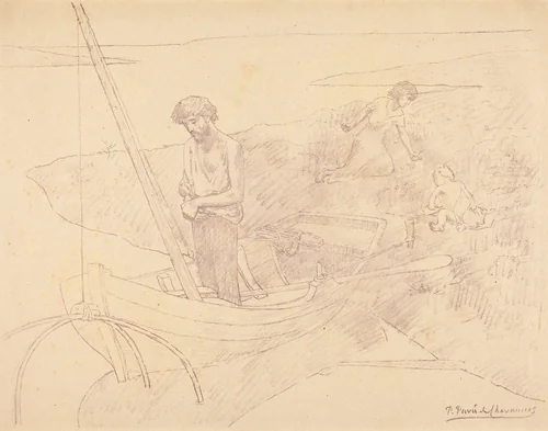 The Poor Fisherman (Le Pauvre pêcheur) by Pierre Puvis de Chavannes, print, 1897