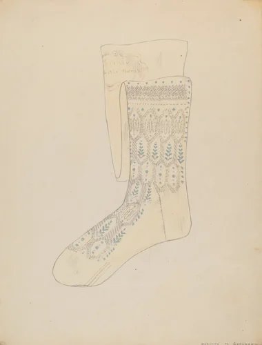 Stockings by Dorothy M. Gerhard, index of american design, 1936