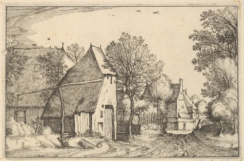 Village Road, plate 3 from "Regiunculae et Villae Aliquot Ducatus Brabantiae" by Claes Jansz Visscher, print, 1605-1615