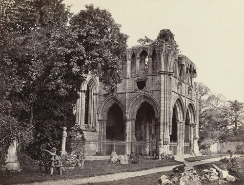 Dryburgh Abbey, Sir Walter Scott's Tomb by Francis Frith, photograph, 1860