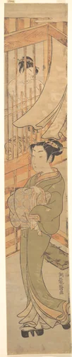 In the Yoshiwara District by Isoda Koryūsai, print, 1767-1799