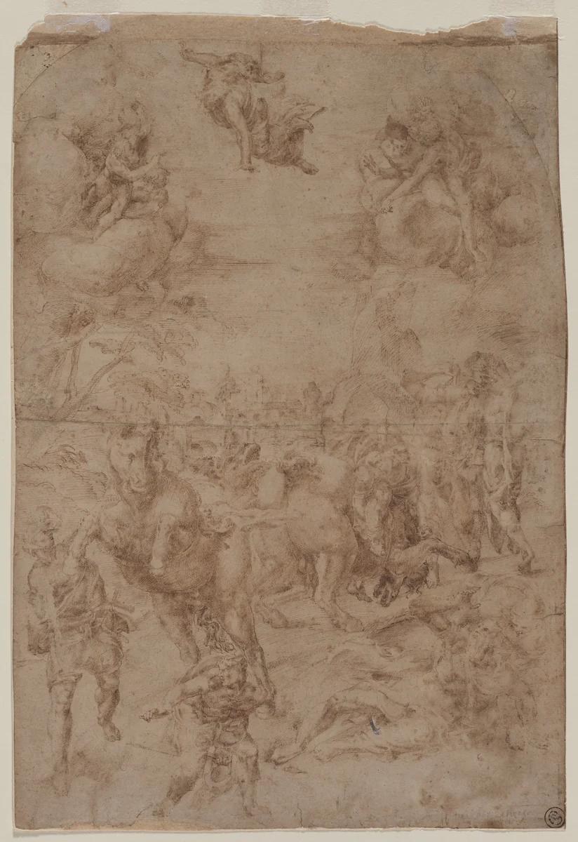 The Conversion of St. Paul by Lelio Orsi, drawing, 1575-1600