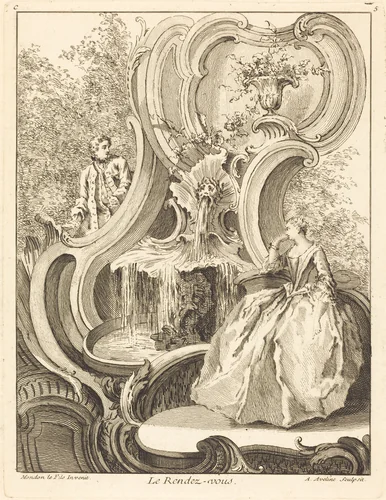 Le Rendez-vous by Antoine Aveline, Jean Mondon, print, 1736