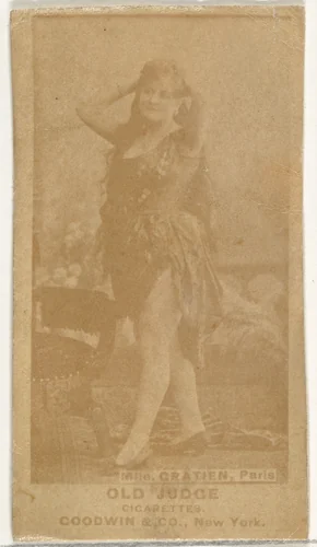 Mlle. Gratien, Paris, from the Actors and Actresses series (N171) for Old Judge Cigarettes by Goodwin & Company, photograph, 1886-1890
