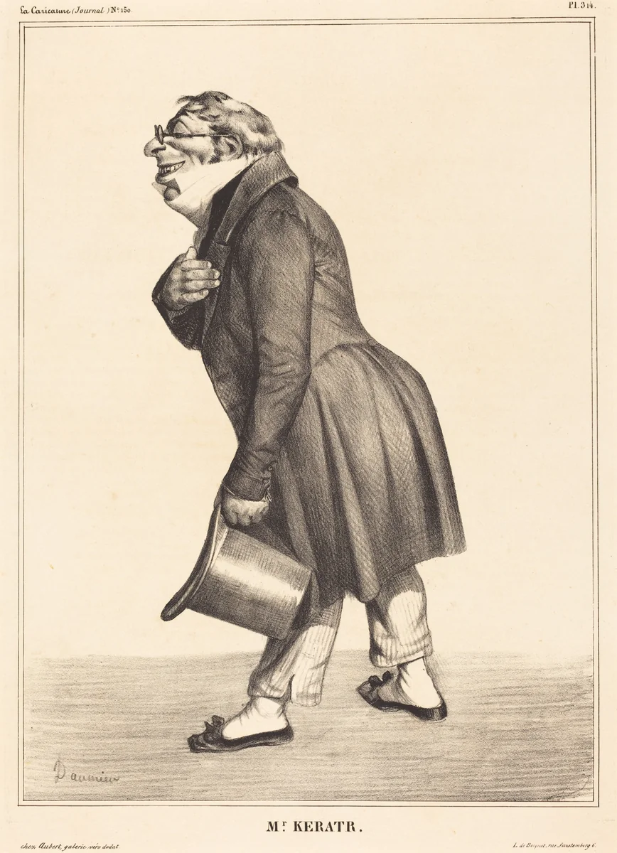 Comte de Kératry by Honoré Daumier, print, 1833