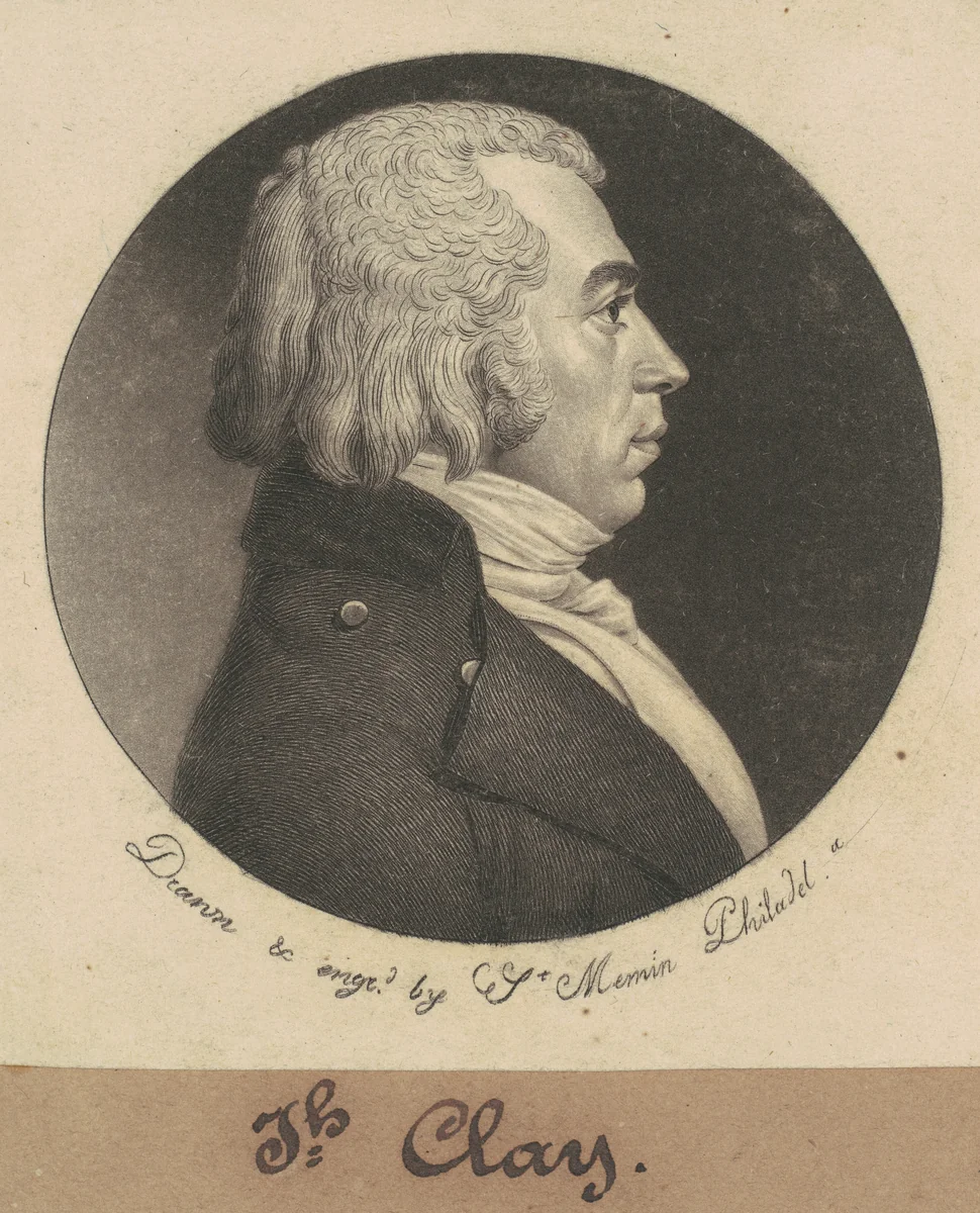 Joseph Clay by Charles B. J. Févret de Saint-Mémin, print, 1799