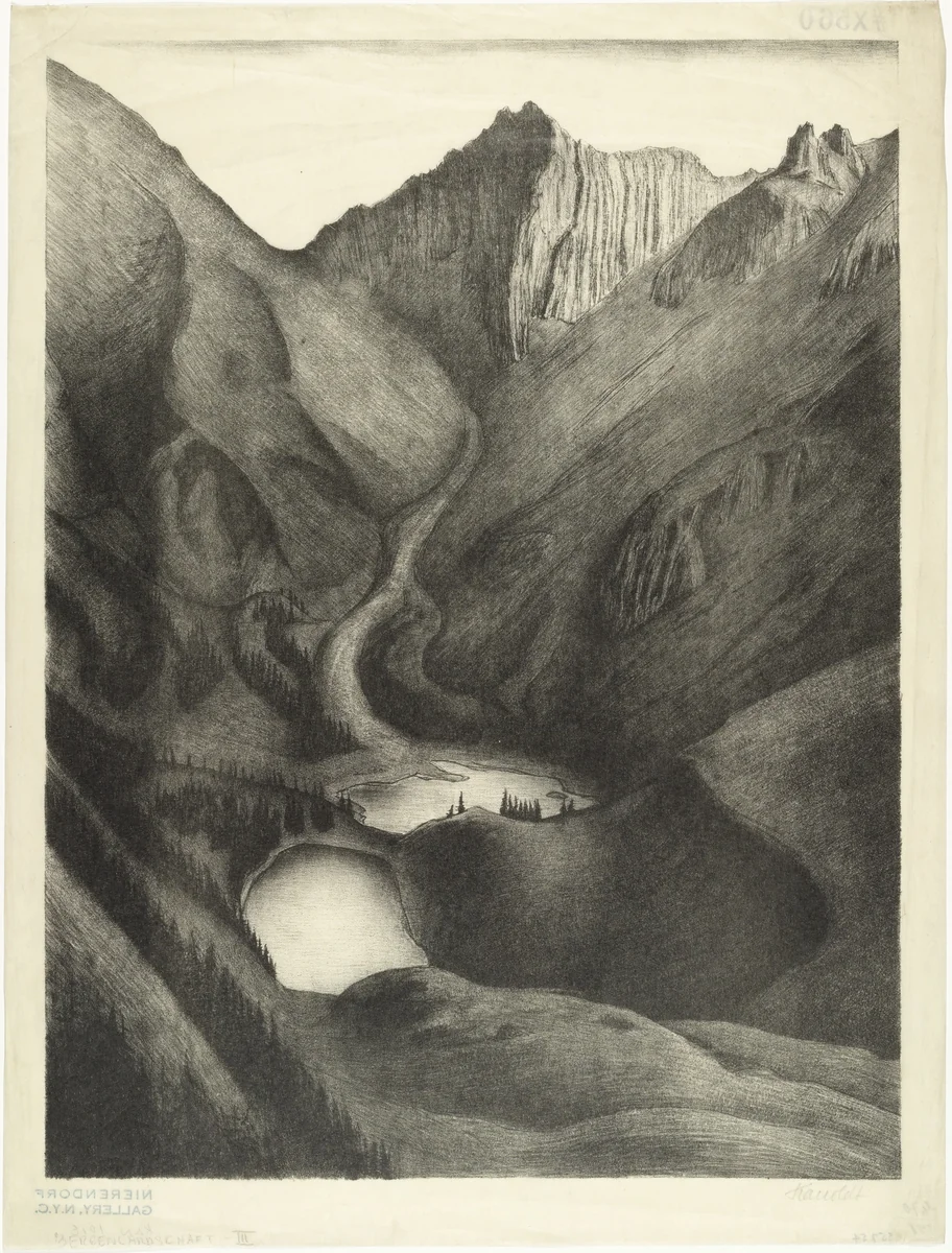 Soiern Lakes (Soiernseen) by Alexander Kanoldt, print, 1934