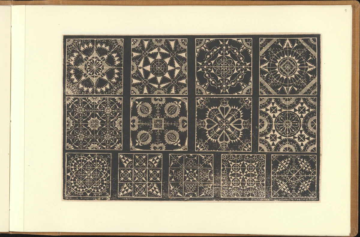 Schon newes Modelbuch...Page 9(r) by Sigismundus Latomus, book, 1617