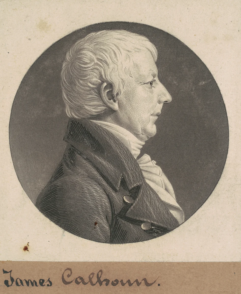 James Calhoun by Charles B. J. Févret de Saint-Mémin, print, 1803