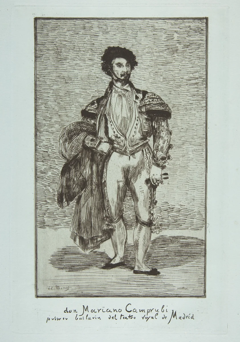 Don Mariano Camprubi (Le Baïlarin) by Edouard Manet, print, 1862-1863