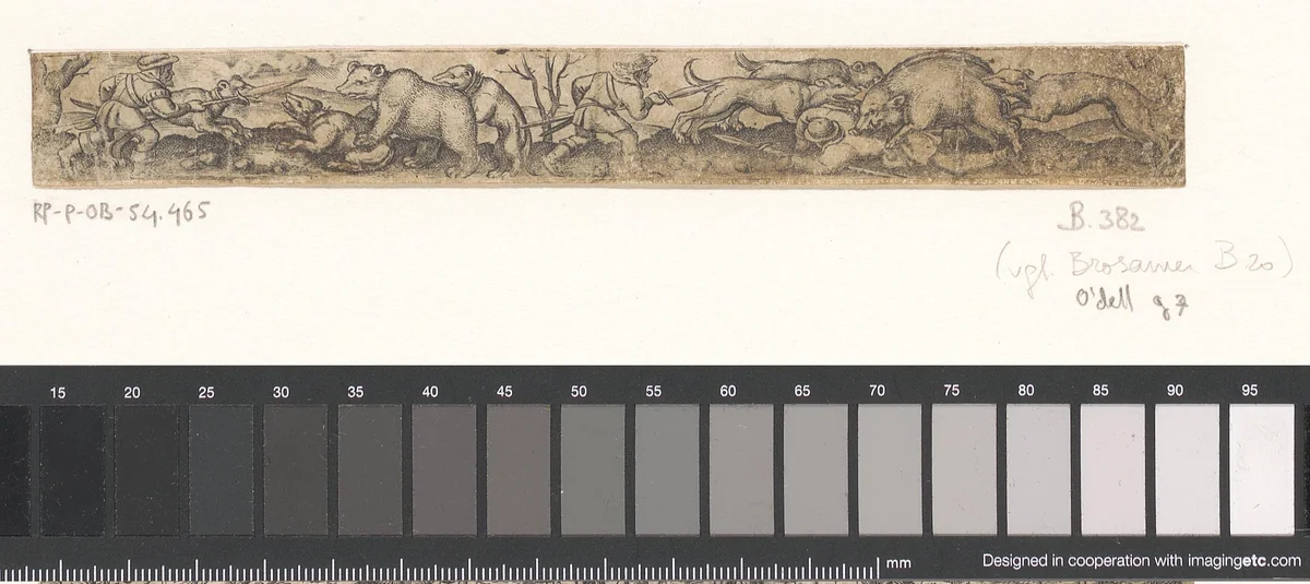 Berenjacht en wilde zwijnenjacht by Unknown, print, 1524-1562