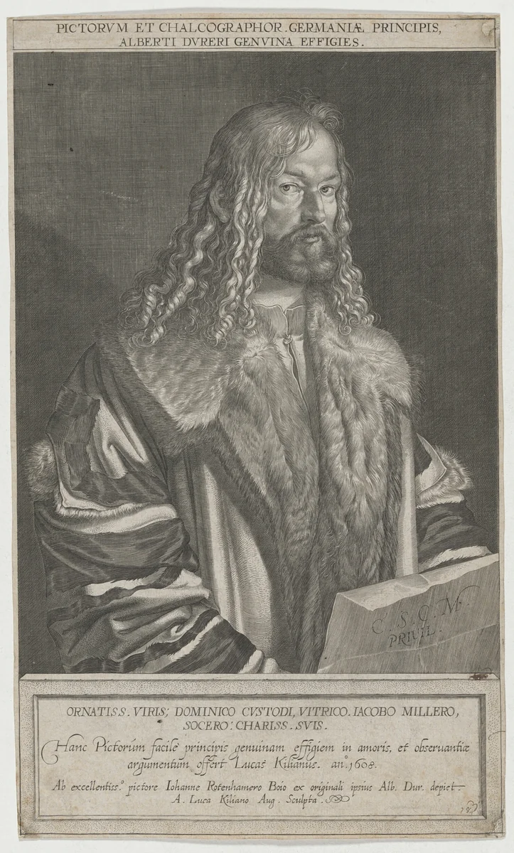 Albrecht Durer by Lucas Kilian, print, 1608