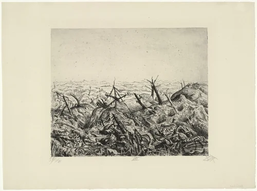 Near Langemarck (February 1918) (Bei Langemarck [Februar 1918]) from The War (Der Krieg) by Otto Dix, print, 1924