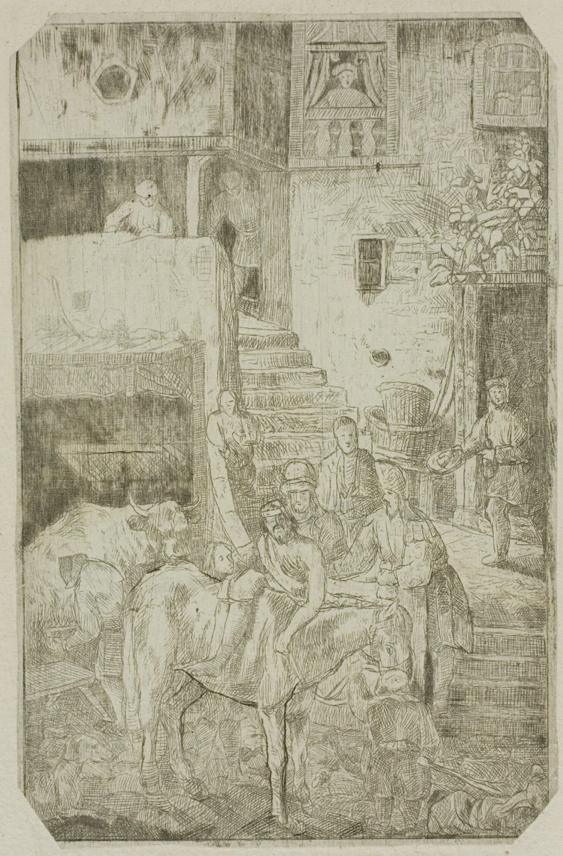 The Good Samaritan by Rodolphe Bresdin, print, 1845-1885