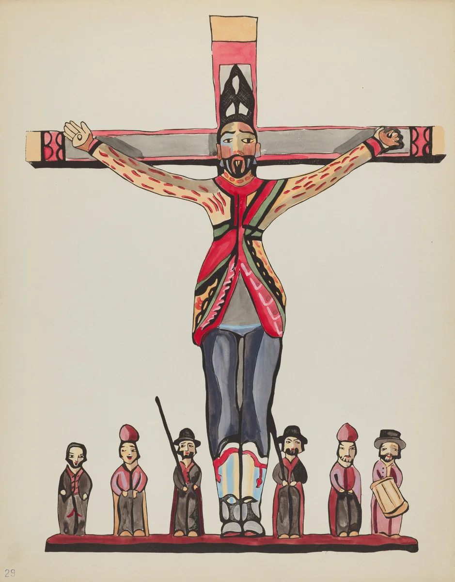 Plate 29: Saint Acacius: From Portfolio "Spanish Colonial Designs of New Mexico" by American 20th Century, index of american design, 1935-1942