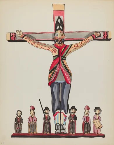 Plate 29: Saint Acacius: From Portfolio "Spanish Colonial Designs of New Mexico" by American 20th Century, index of american design, 1935-1942