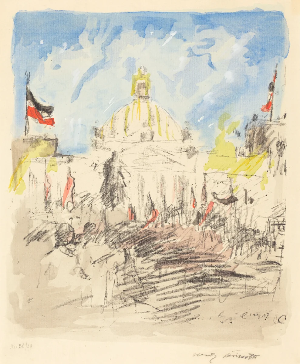 Bismarckfeier (Celebration for Bismarck) by Lovis Corinth, print, 1915