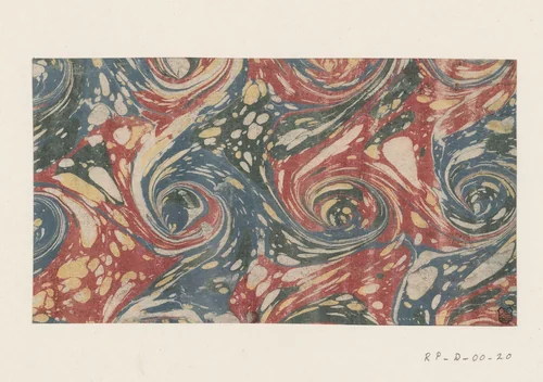 Spiraalmarmer in meerdere kleuren by anonymous, other, 1700-1850