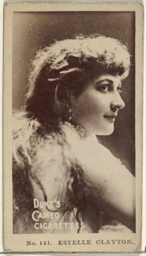 Card Number 141, Estelle Clayton, from the Actors and Actresses series (N145-4) issued by Duke Sons & Co. to promote Cameo Cigarettes by W. Duke, Sons & Co., photograph, 1880-1889