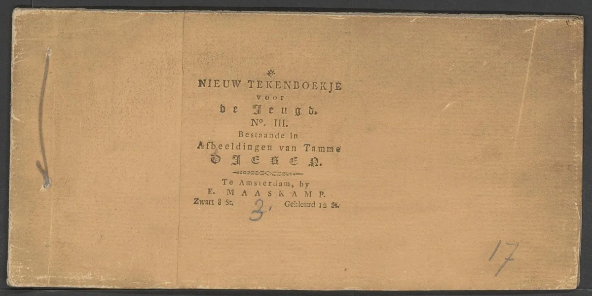 Tekenboekje met tamme dieren by anonymous, print, 1787-1834