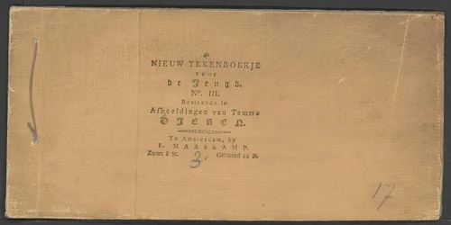 Tekenboekje met tamme dieren by anonymous, print, 1787-1834