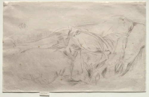 A Child on a Couch, No. 2 by James McNeill Whistler, print, 1874-1875