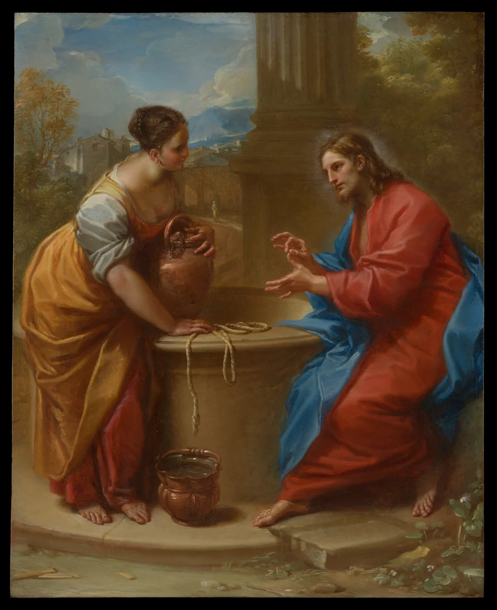 Christ and the Woman of Samaria by Benedetto Luti, painting, 1715-1720