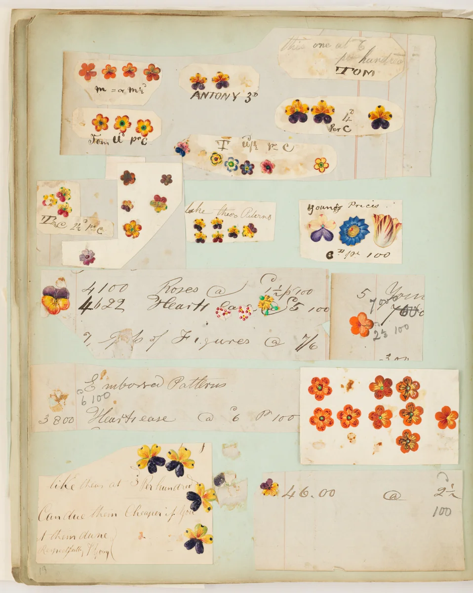 Valentine makers' scrapbook by anonymous, other, 1840-1870