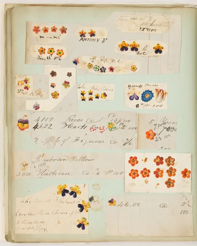 Valentine makers' scrapbook by anonymous, other, 1840-1870