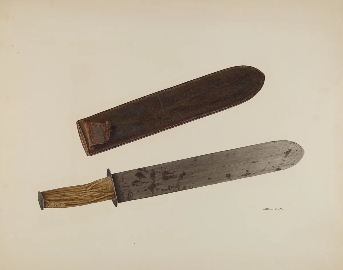 Knife and Sheath by Albert Rudin, index of american design, 1941