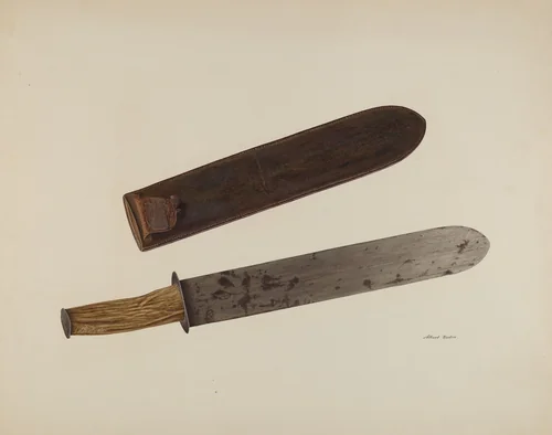 Knife and Sheath by Albert Rudin, index of american design, 1941