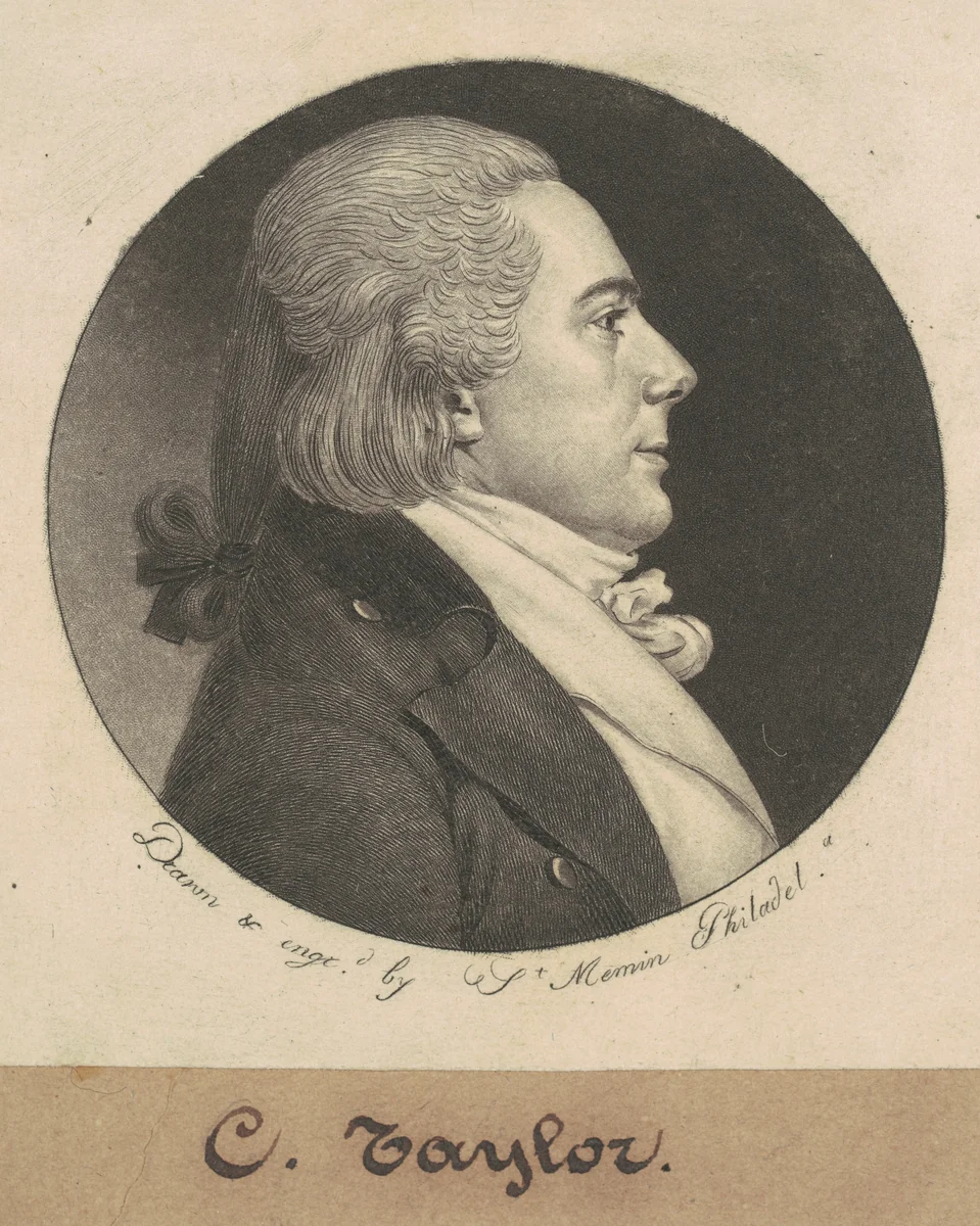 Charles Taylor by Charles B. J. Févret de Saint-Mémin, print, 1799