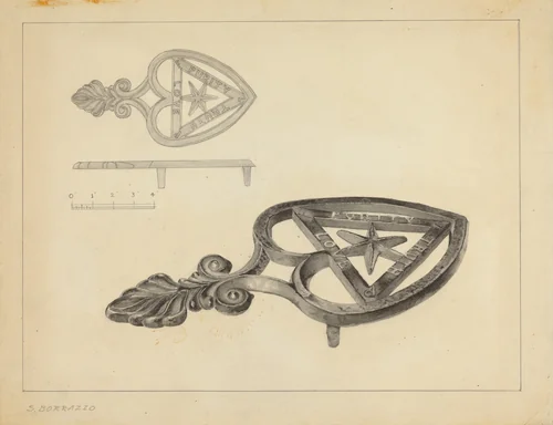 Flat Iron Holder by Salvatore Borrazzo, index of american design, 1937