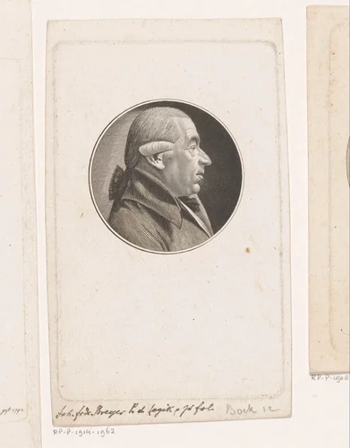 Portret van Johann Friedrich Breyer by Christoph Wilhelm Bock, print, 1791