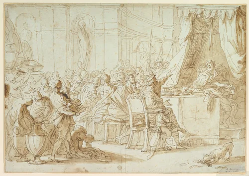 The Sword of Damocles by Giuseppe Piattoli, drawing, 1785-1807