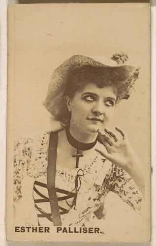 Esther Palliser, from the Actresses series (N246), Type 1, issued by Kinney Brothers to promote Sporting Extra Cigarettes by Kinney Brothers Tobacco Company, photograph, 1888-1892