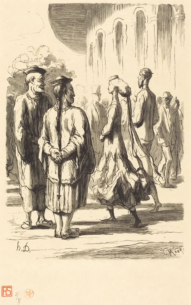 Exposition universelle: Quel sont les plus Chinois? by Charles Maurand; Honoré Daumier, portfolio, 1867