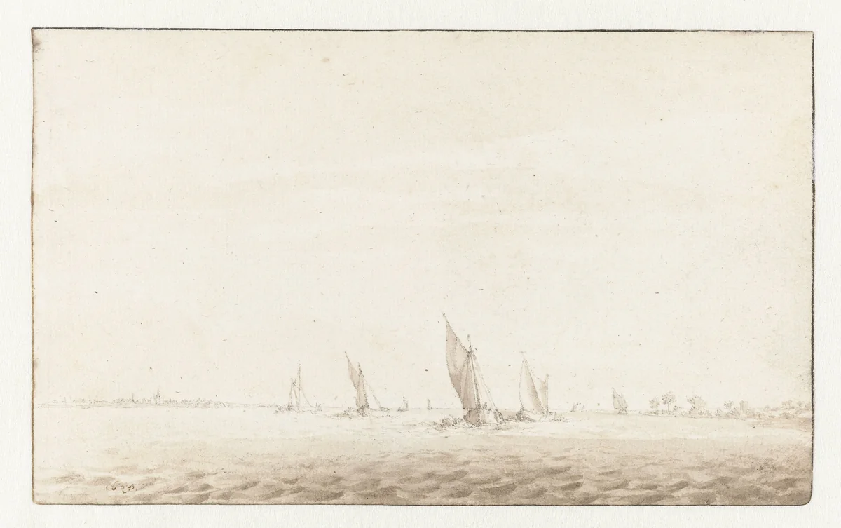 Oosterschelde voor Bergen op Zoom by Jan de Bisschop, drawing, 1648