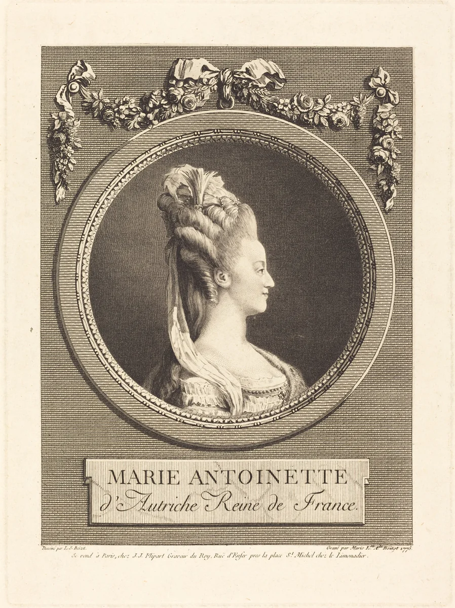 Marie-Antoinette by Marie Louise Adelaide Boizot
Louis-Simon Boizot, print, 1775