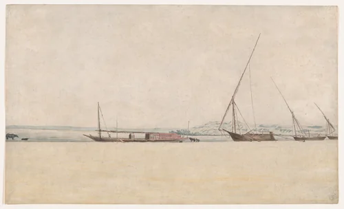 Tropical Coastal Landscape by Frans Post, drawing, 1607-1680