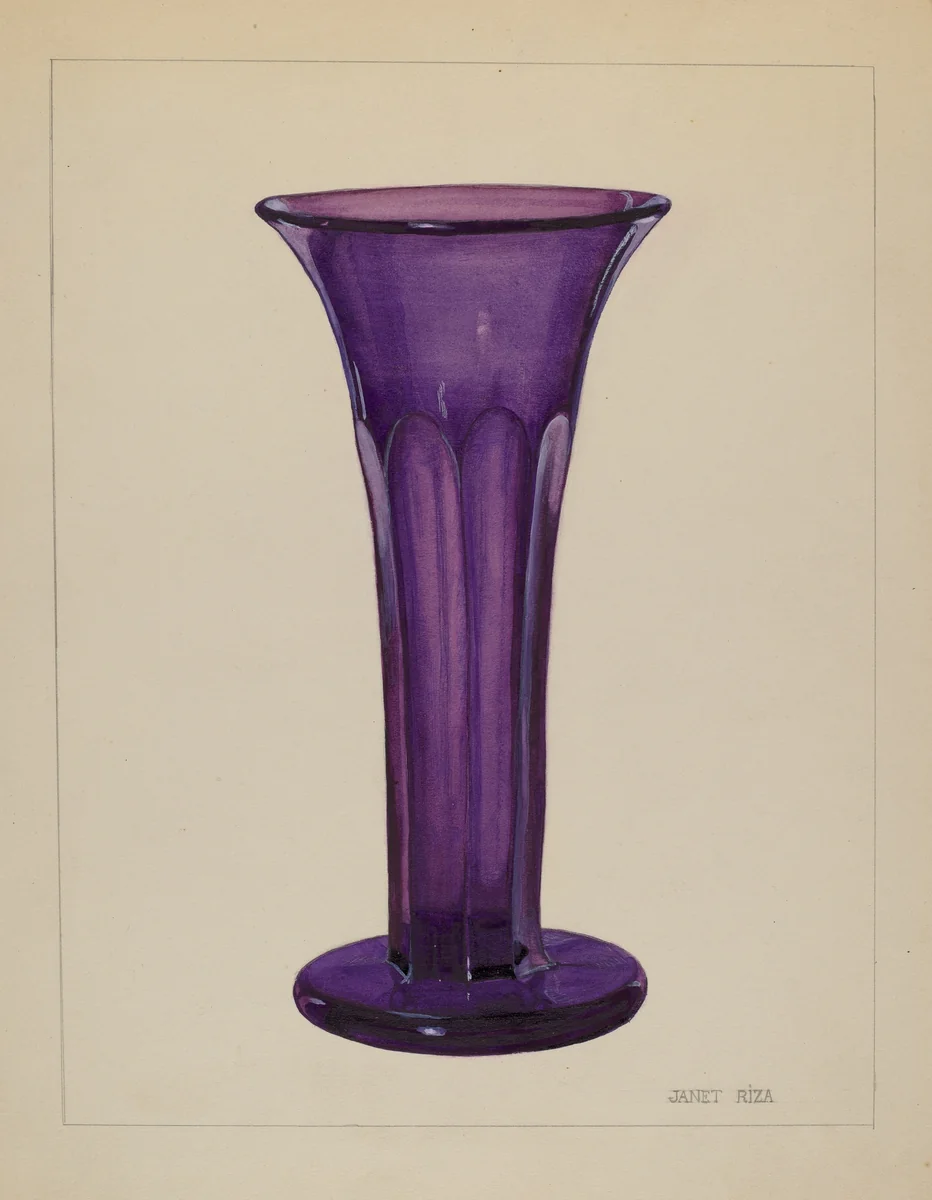 Vase by Janet Riza, index of american design, 1937