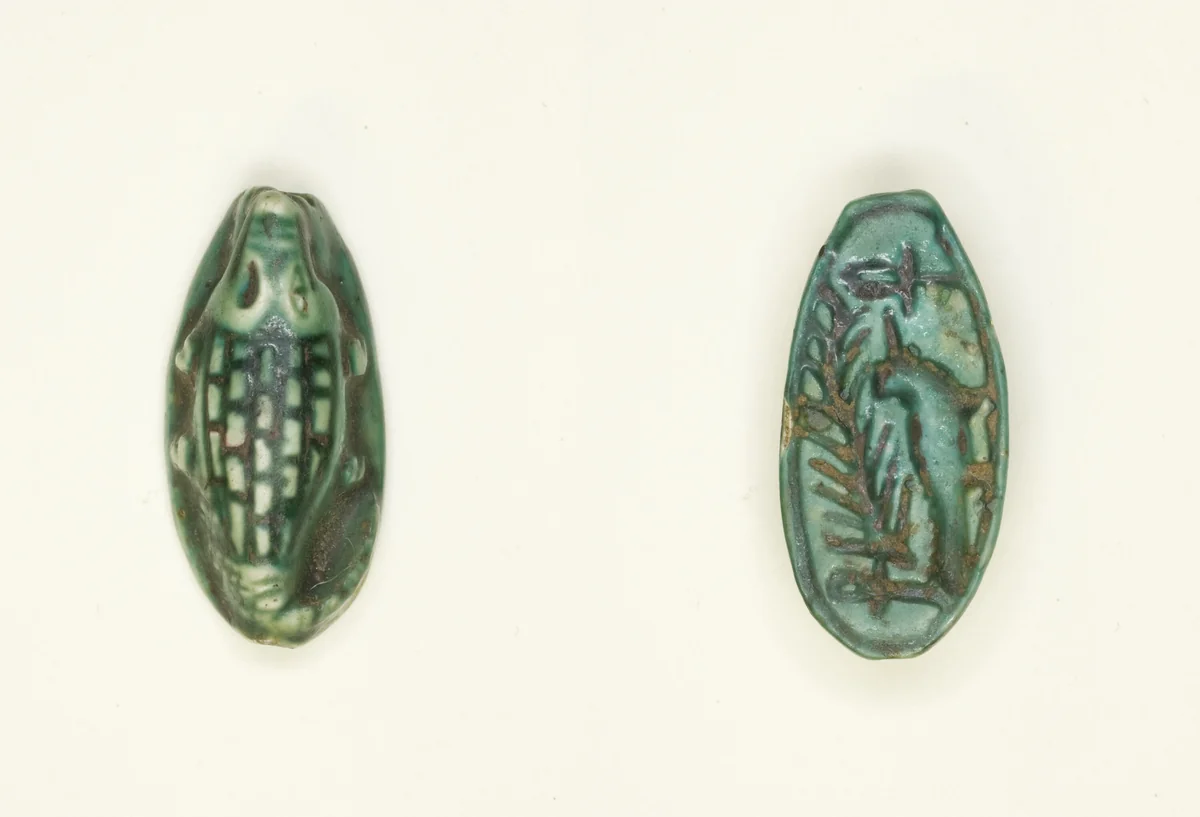 Scaraboid: Crocodile by Egyptian, other, -1550--1069