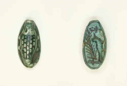 Scaraboid: Crocodile by Egyptian, other, -1550--1069