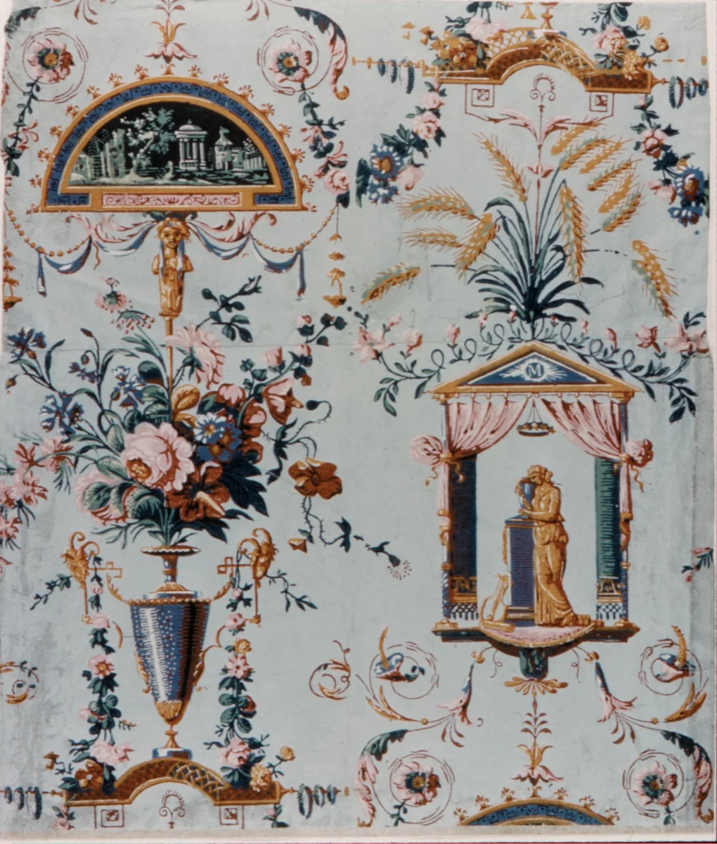 Floral Wallpaper with Classical Elements by Réveillon, other, 1775-1795