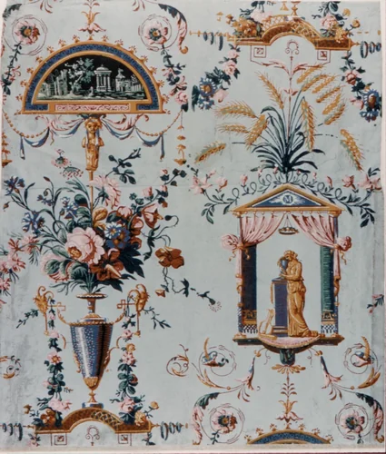 Floral Wallpaper with Classical Elements by Réveillon, other, 1775-1795