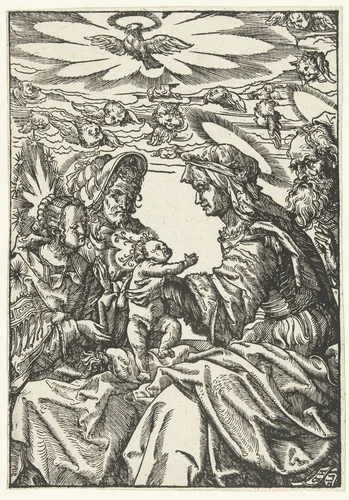 Anna te drieën met Jozef en Joachim by Unknown, print, 1512