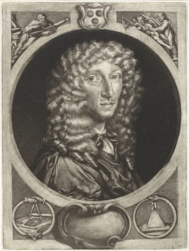 Portret van Dirck Evertsz. van Bleyswijck by Jan Verkolje, print, 1671