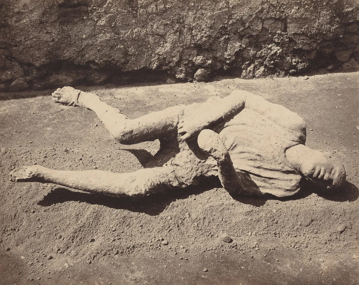 Impronte Umane, Pompei (Human Cast, Pompeii) by Giorgio Sommer, photograph, 1873