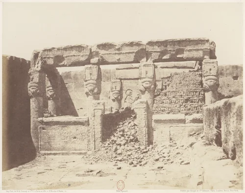 Dendérah (Tentyris), Temple d'Athôr - Sanctuaire Placé a l'Angle Sud-Ouest de la Plateforme Inférieure by Félix Teynard, photograph, 1851-1852