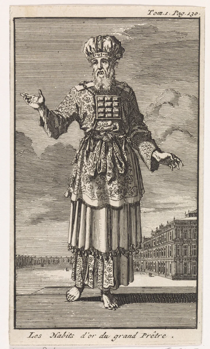 Hogepriester in liturgische kleding by Jan Luyken, print, 1705